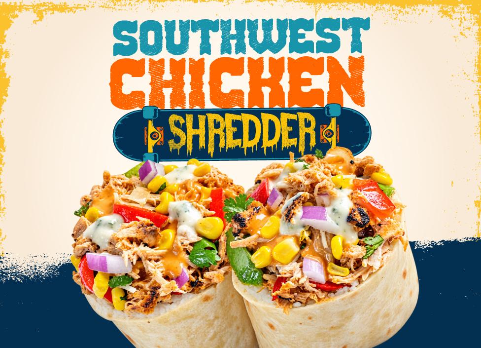 Southwest Chicken Shredder Burrito